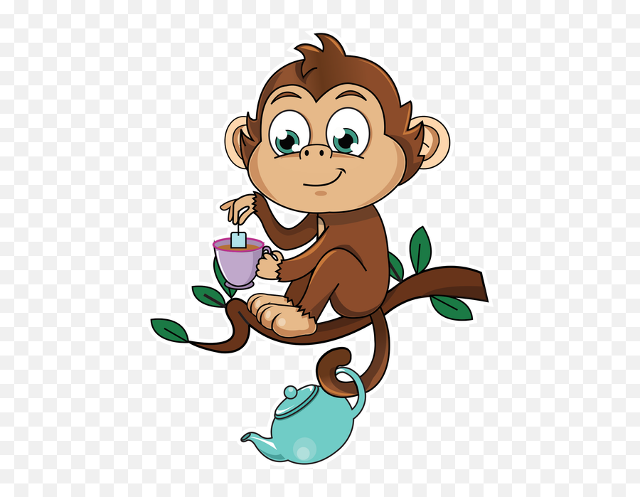 Cute Monkey Stickers By Dominik Fenzl - Cute Stickers For Whatsapp Emoji,Cute Monkey Emoji