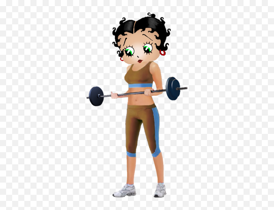 Betty Boop Fitness Training Black Betty Boop Betty Boop Boop - Betty Boop Exercising Emoji,Weightlifter Emoji