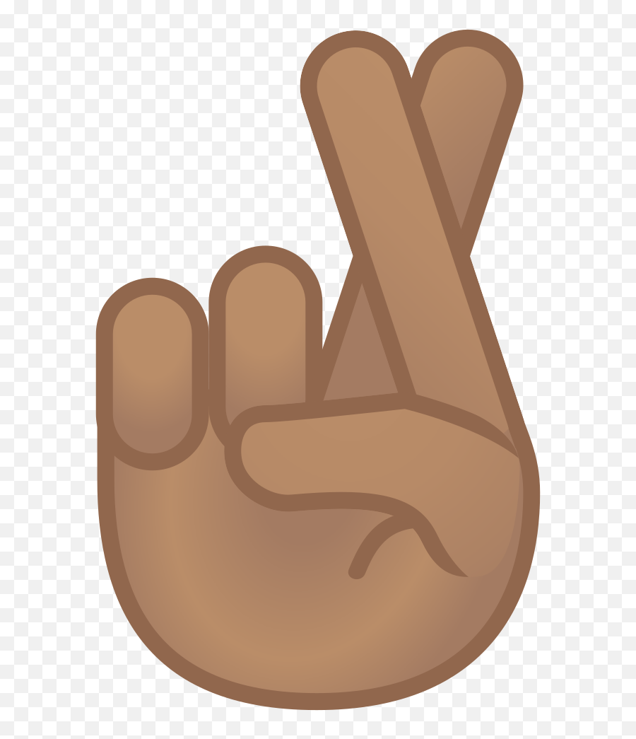 Crossed Fingers Medium Skin Tone Icon - Black Fingers Crossed Emoji,Finger Up Emoji