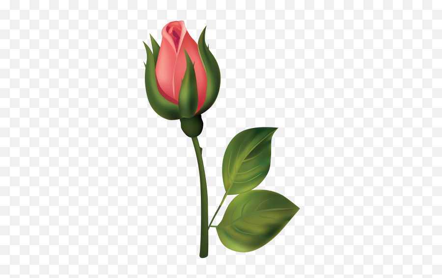Pin - Rose Bud Transparent Background Emoji,Red Flower Emoji