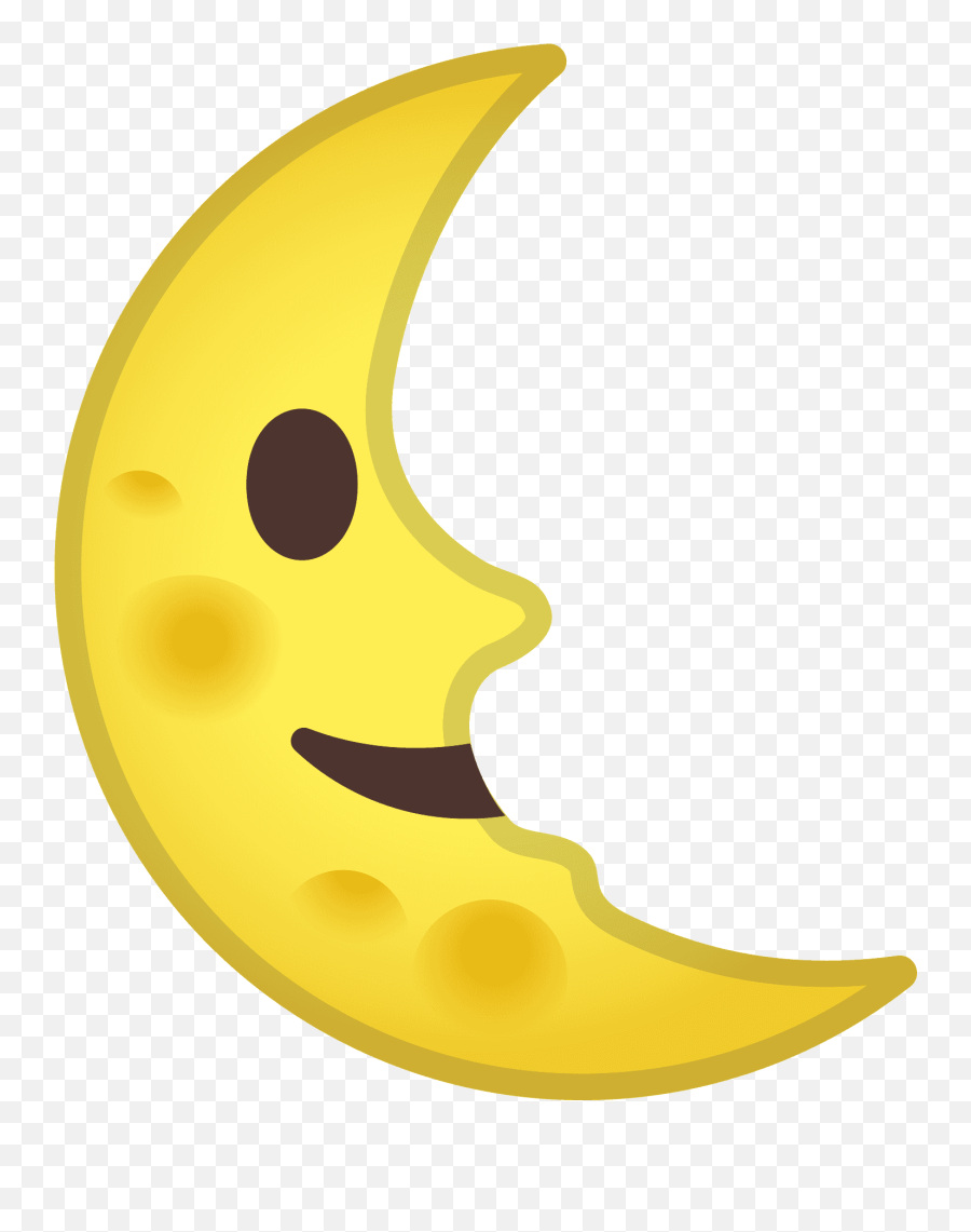 Last Quarter Moon Face Emoji Clipart - Emoji,Fish Moon Emoji