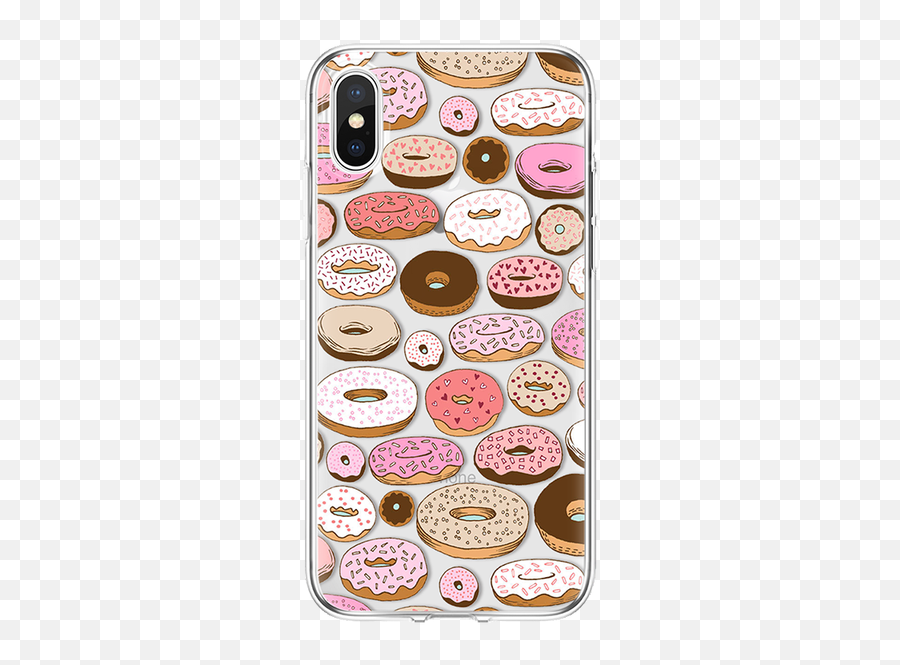 Iphone 6s Case Tpu Cover For Iphone X - Doughnut Art Wallpaper Cute Emoji,Emoticons For Iphone 4s