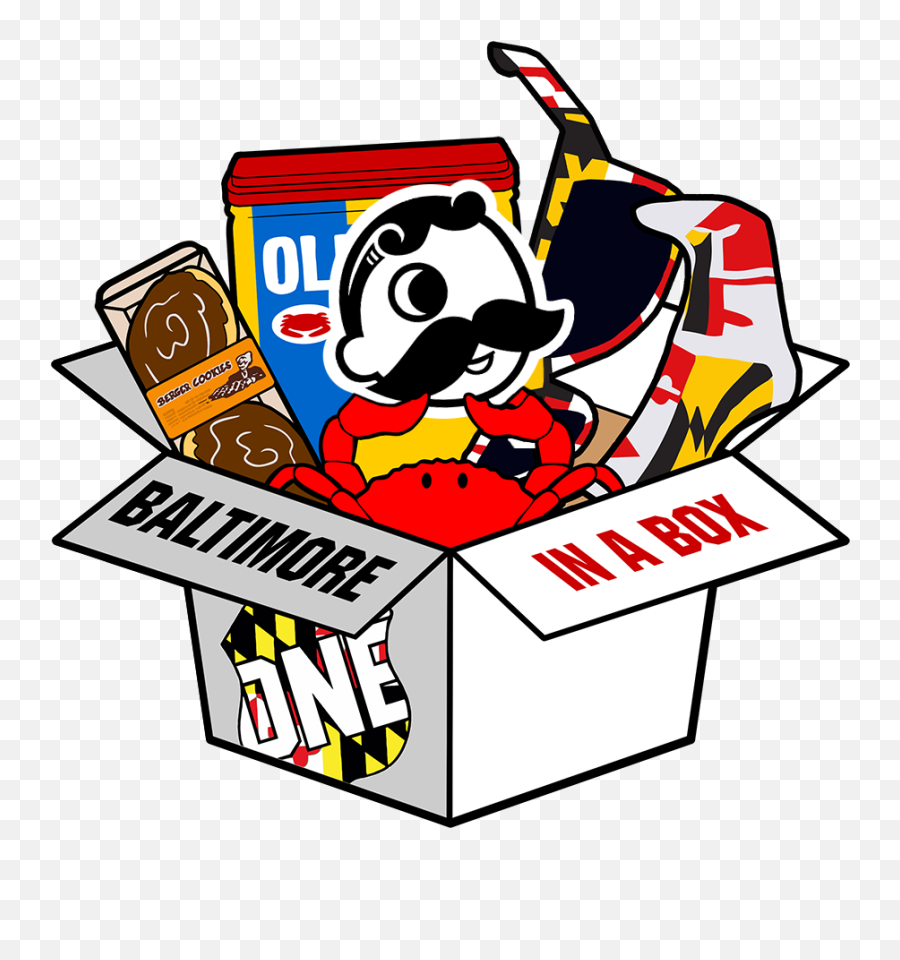 Route One Apparel Baltimore Box - Baltimore Food Gifts Emoji,Maryland Flag Emoji