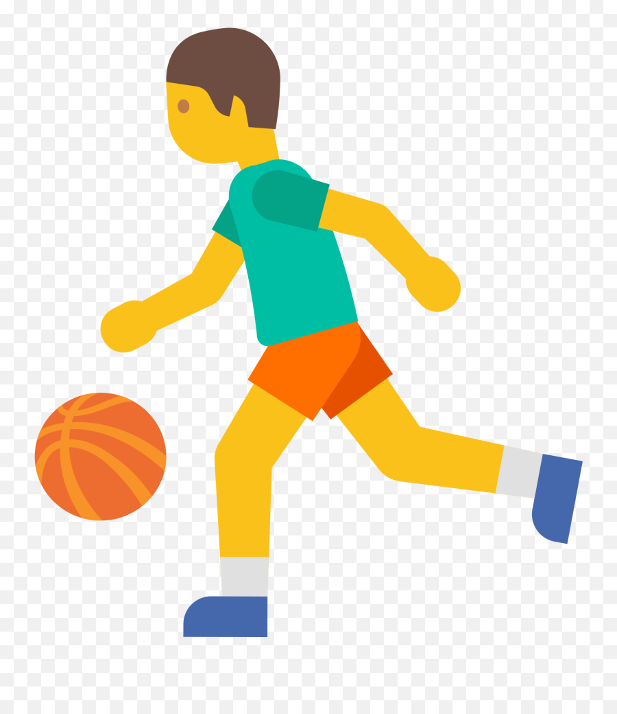 People Playing Basketball Emoji Jumping - Patear El Balon De Basquet,Jumping Emoji