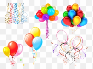 Free Confetti Party Illustrations - Balloons Transparent Background Emoji
