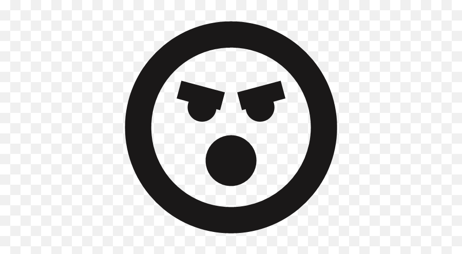 Emoji Emoticon Frustrated Irate Mad Thick Lines Icon,Mad Emoji