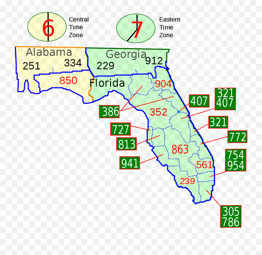 Area Code Fl - Florida Area Codes Emoji,Alabama Emoji Free