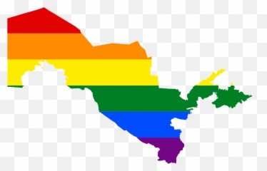 Lgbt Flag Map Of Uzbekistan - Capital On Emoji