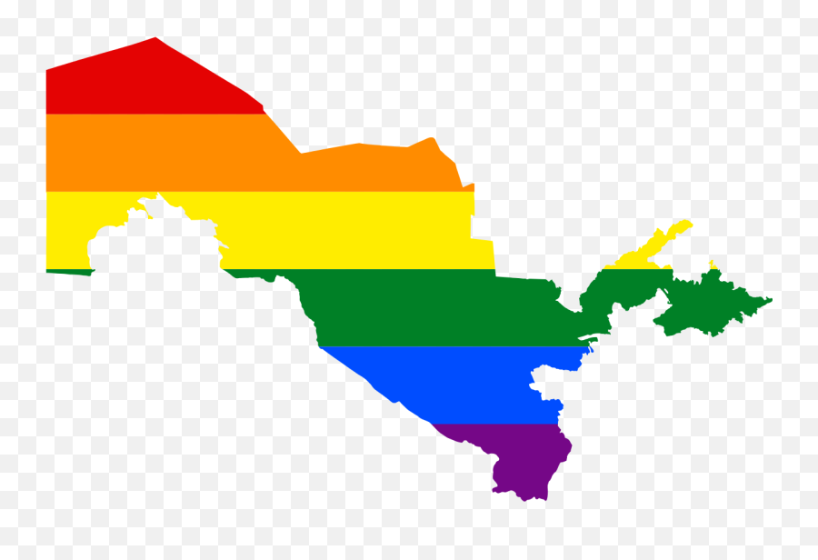 Lgbt Flag Map Of Uzbekistan - Capital Of Uzbekistan On Map Emoji,Gay Pride Flag Emoji