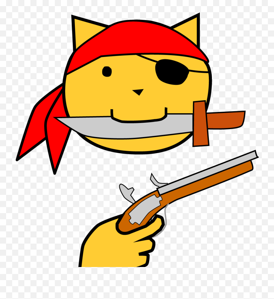 Knife Clipart Pirate Knife Pirate - Cartoon Emoji,Skull Gun Knife Emoji