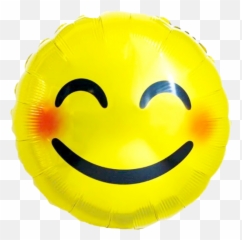 Blush Smile Emoji Balloon - Happy