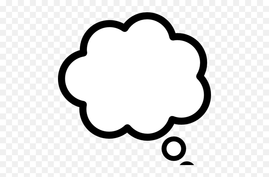 Thought Cloud Thought Bubbles - Thought Bubble White Png Emoji,Thought Bubble Emoji