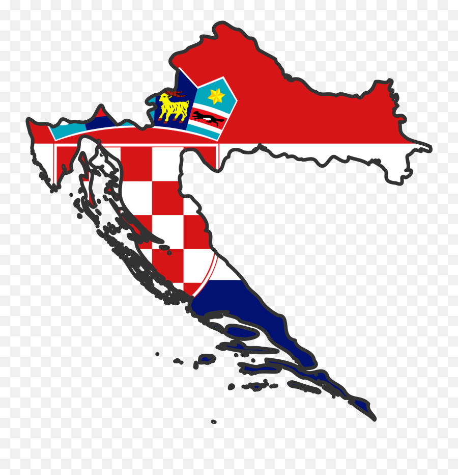 Croatian Flag - Croatia Map With Flag Emoji,Croatia Flag Emoji