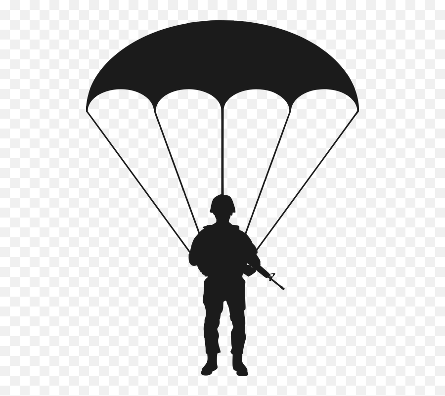 Santa Clipart Parachute Santa - Paratrooper Clipart Emoji,Parachute Emoji