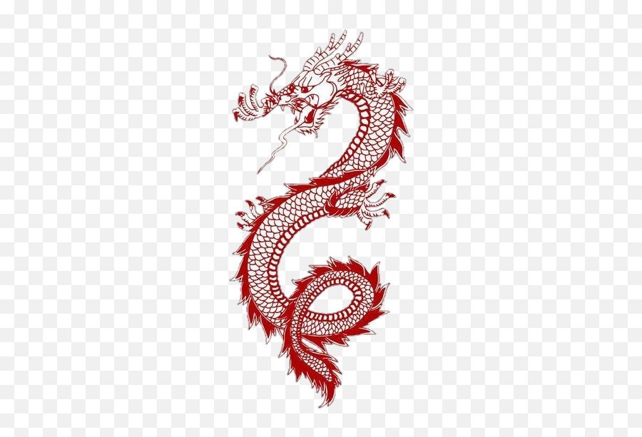 Red Dragon Redaesthetic Sticker - Horned Chinese Chinese Dragon Emoji,Red Dragon Emoji