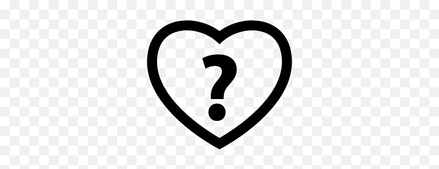 Heart With Question Mark Free Vector Icons Designed - Icon Emoji,Question Mark In A Box Emoji