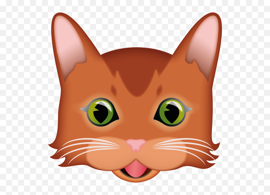 Ragamuffin Face With Red Fur - Cat Yawns Emoji,Scottish Emoji