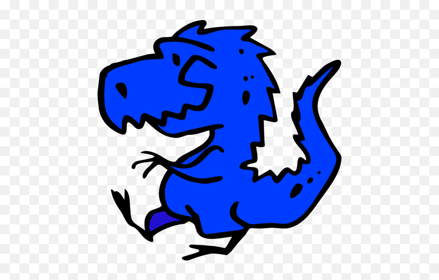 Illustration Of Abstract Blue Dinosaur - Blue Dinosaur Emoji,Dinosaur Emoticon
