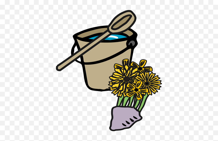 Hakamairi Bucket And Flowers - Bucket And Sponge Clipart Emoji,Hot Tub Emoji