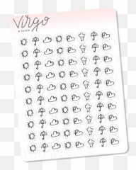 Weather Icons Mini Sheet Stickers - Number Emoji