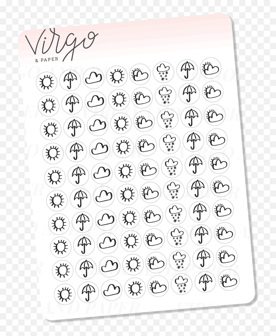 Weather Icons Mini Sheet Stickers - Number Emoji,Weather Emoticon
