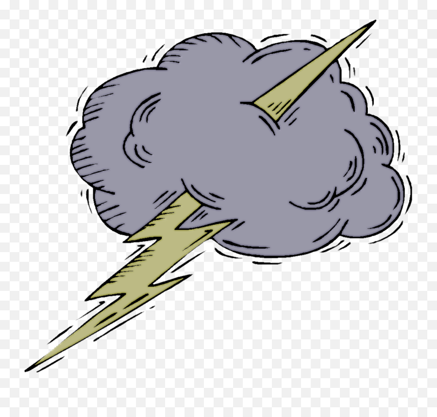 Thunder Cloud Thunderstorm Storm - Cloud And Lightning Png Clipart Emoji,Emoji Lightning Bolt And Umbrella