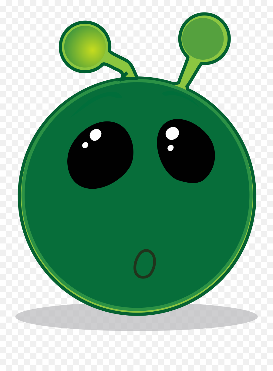 Smiley Green Alien Wow - Alien Smiley Emoji,Dr Emoticon