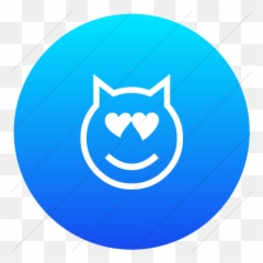 Iconsetc Flat Circle White - 3 In Blue Circle Emoji,Cat Emoticons