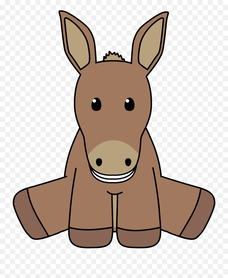 Smiling Donkey Vector Clipart Image - Love Donkeys More Than Humans Emoji,Costa Rica Flag Emoji