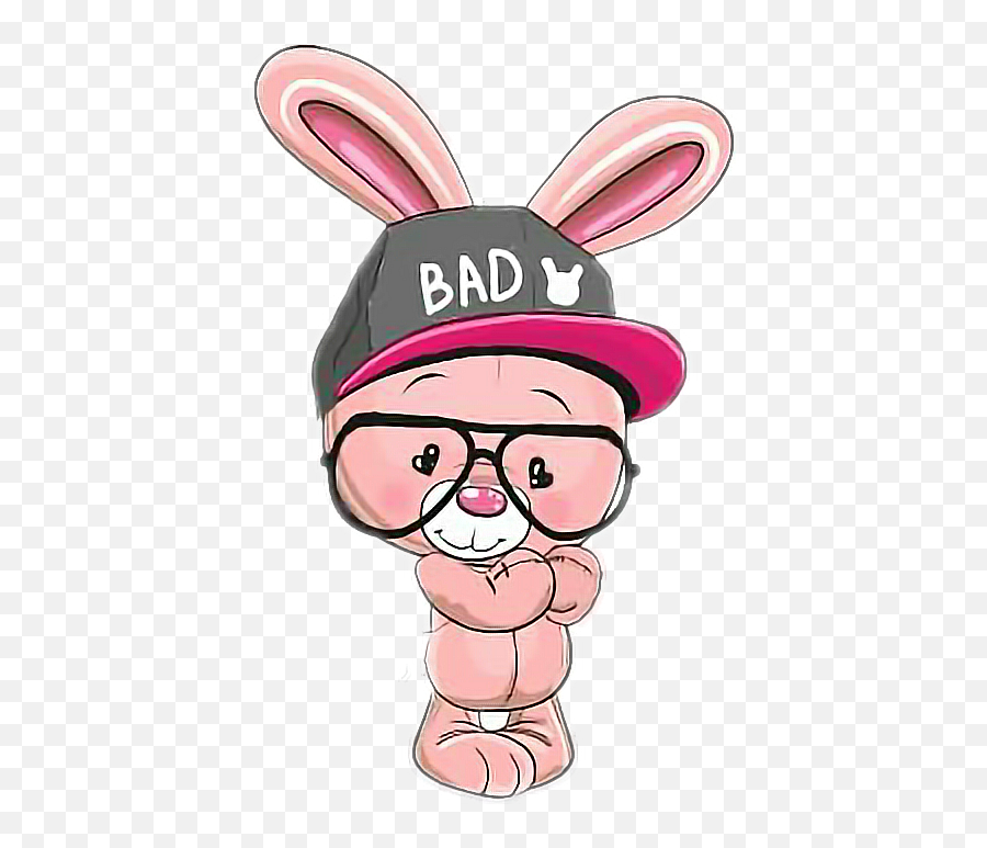 Emoji Symbol Cute Rabbit Carino Pink Goodmorning Mornin - Transparent Background Cute Bunny Cartoon Transparent,Good Morning Emoji