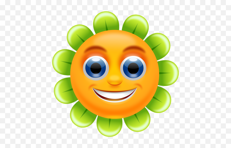 Smiling Flower Vector Image - Flower Clipart Smiley Face Emoji,Flower Emoticon