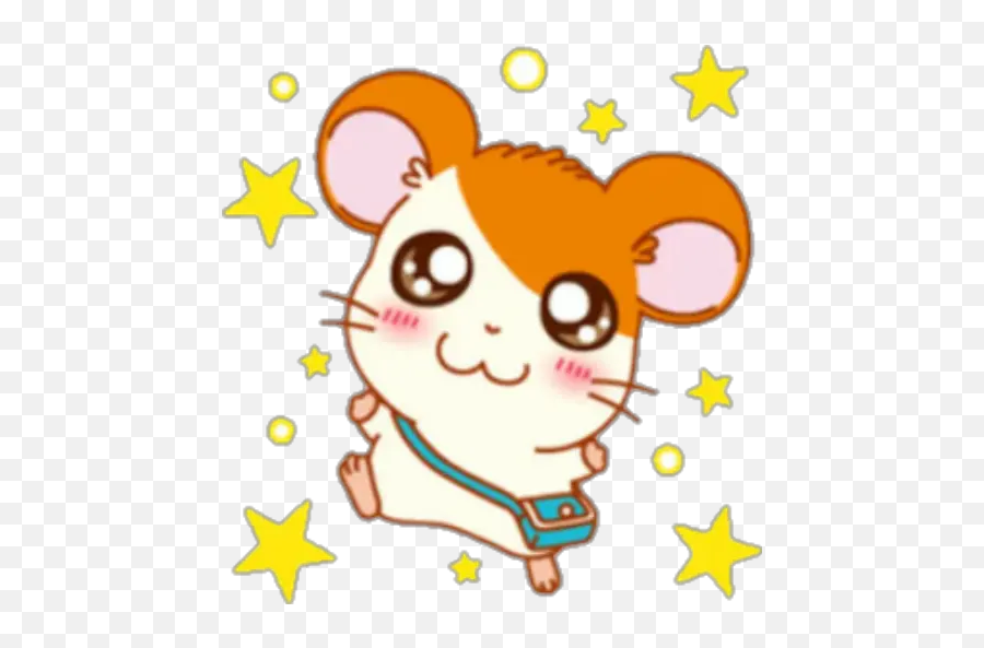 Hamster Taro Stickers For Whatsapp - Kawaii Cartoon Hamster Emoji,Hamster Face Emoji