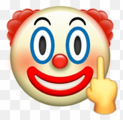 Trending Clown Stickers - Emoji With Middle Finger
