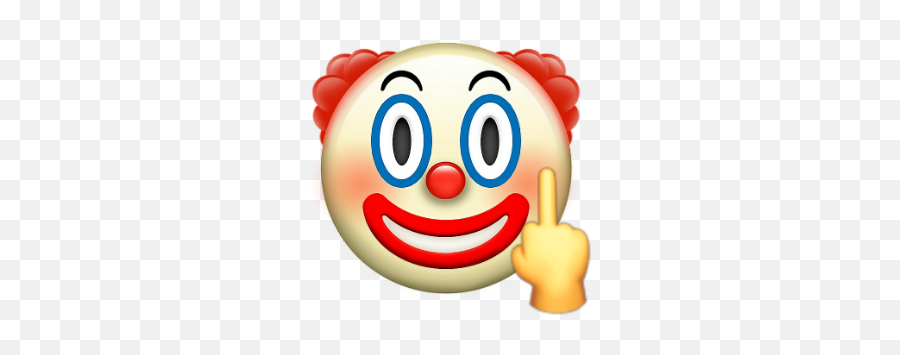 Trending Clown Stickers - Clown Emoji With Middle Finger,Clown Emoji Meme