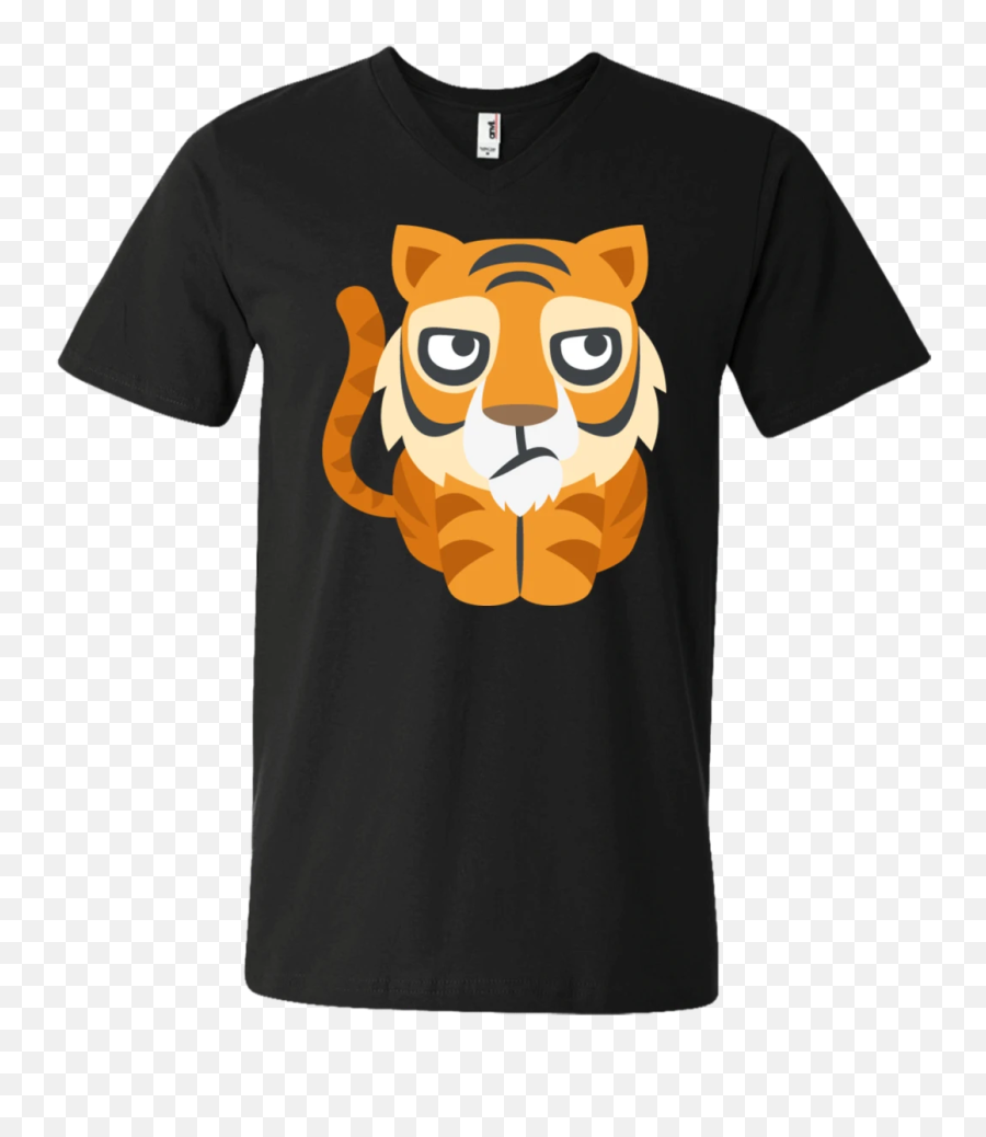 Bored Tiger Emoji Menu0027s V - Neck Tshirt Daddy Unicorn Shirt,Bored Emojis