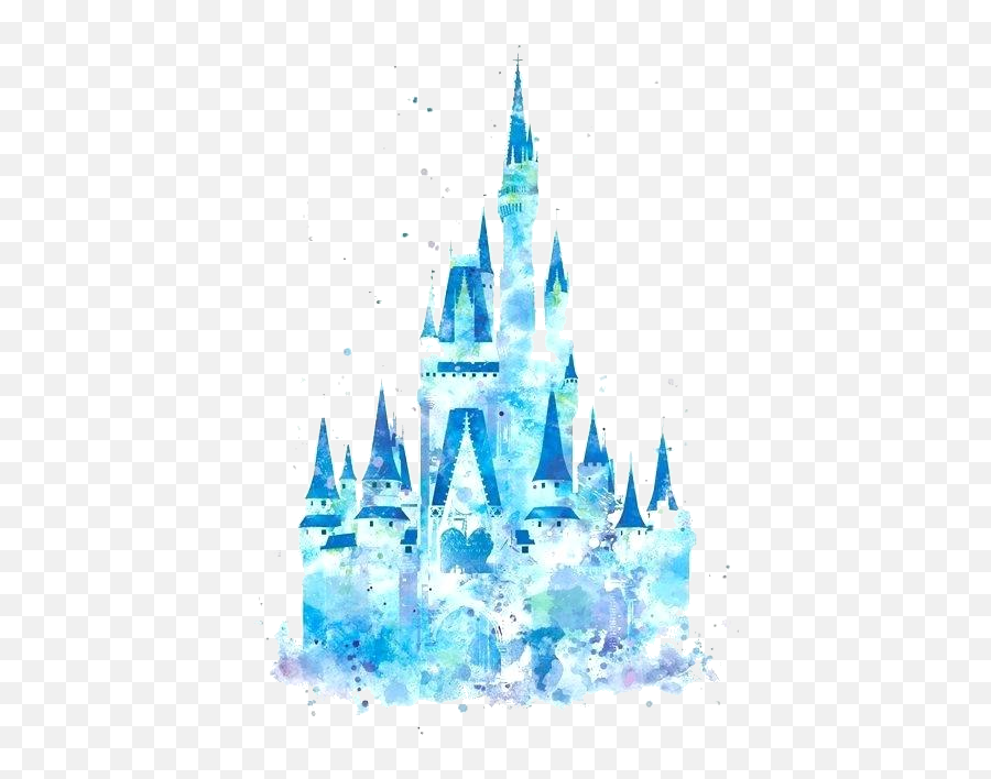 Clipart Cinderella Castle Png - Disney Castle Watercolor Emoji,Emoji Castle And Book