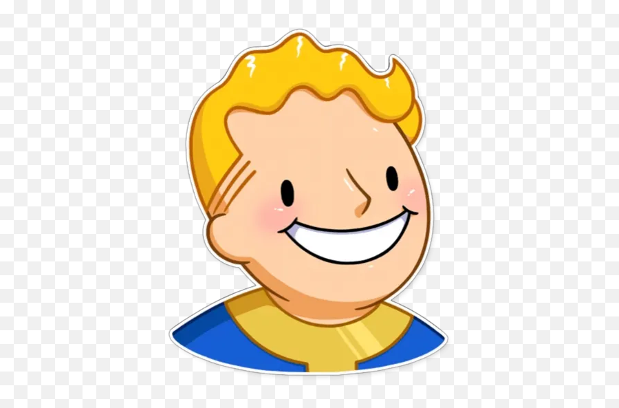 Fallout Vault Boy 2 Stickers For Whatsapp - Cartoon Emoji,Letter And Boy Emoji