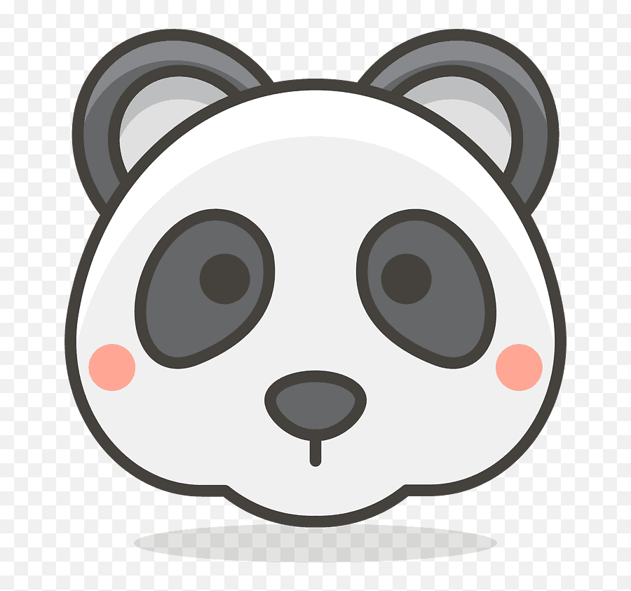 Panda Emoji Clipart Free Download Transparent Png Creazilla - Cartoon Symmetrical Animals,Tiger Bear Paw Prints Emoji