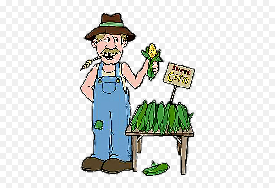 Hillbilly Redneck Farmer Sticker By Brenda Spear - Animated Farmer Emoji,Farmer Emoji