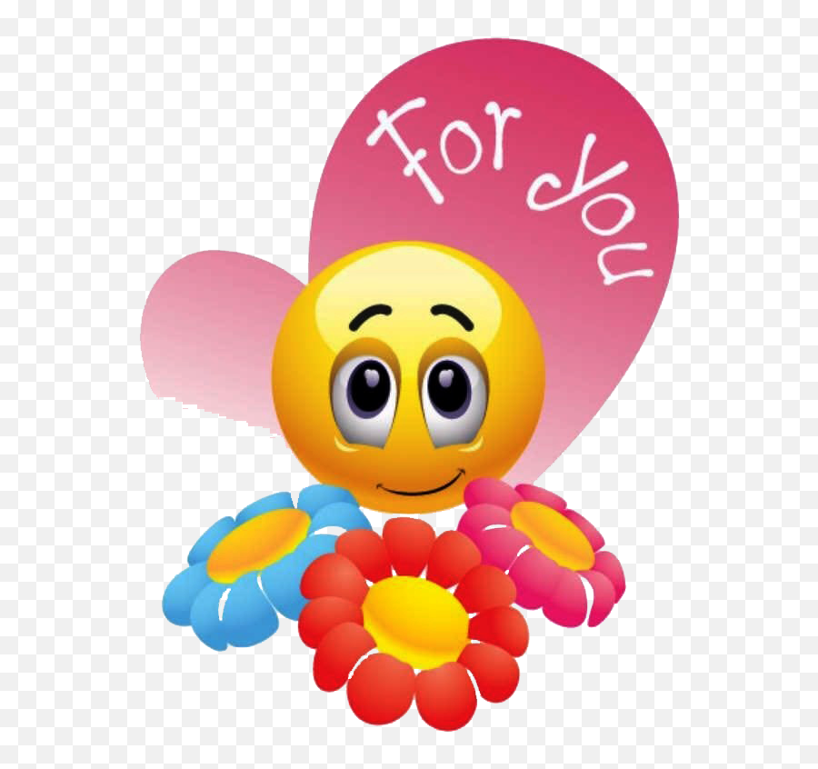 Flowers And Smiley Faces Png Download - My Heart For You Smiley Emoji,Emoji Flowers