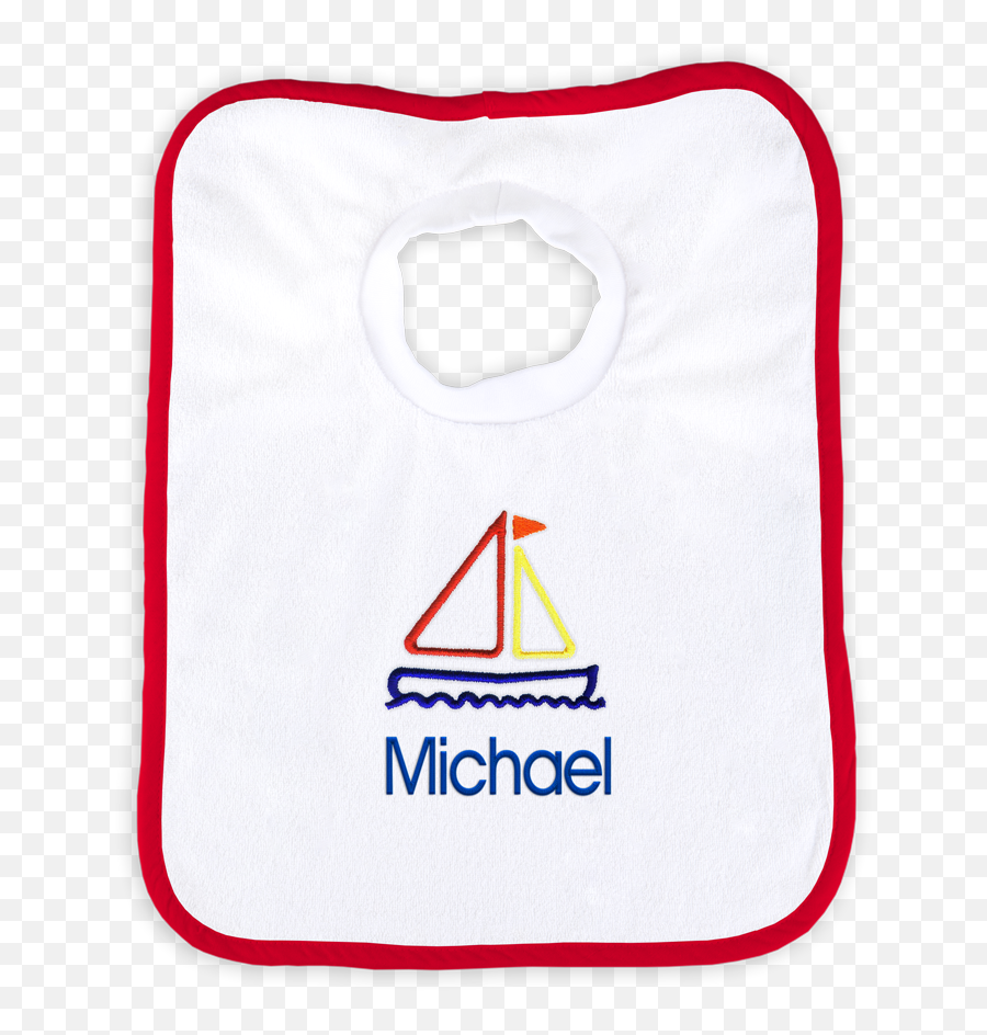 Personalized Bib With Sailboat - Language Emoji,Sailboat Emoji