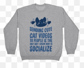 Sending Cute Cat Videos To People Is The Only Way I Know - Sweater Emoji,Grey Cat Emoji