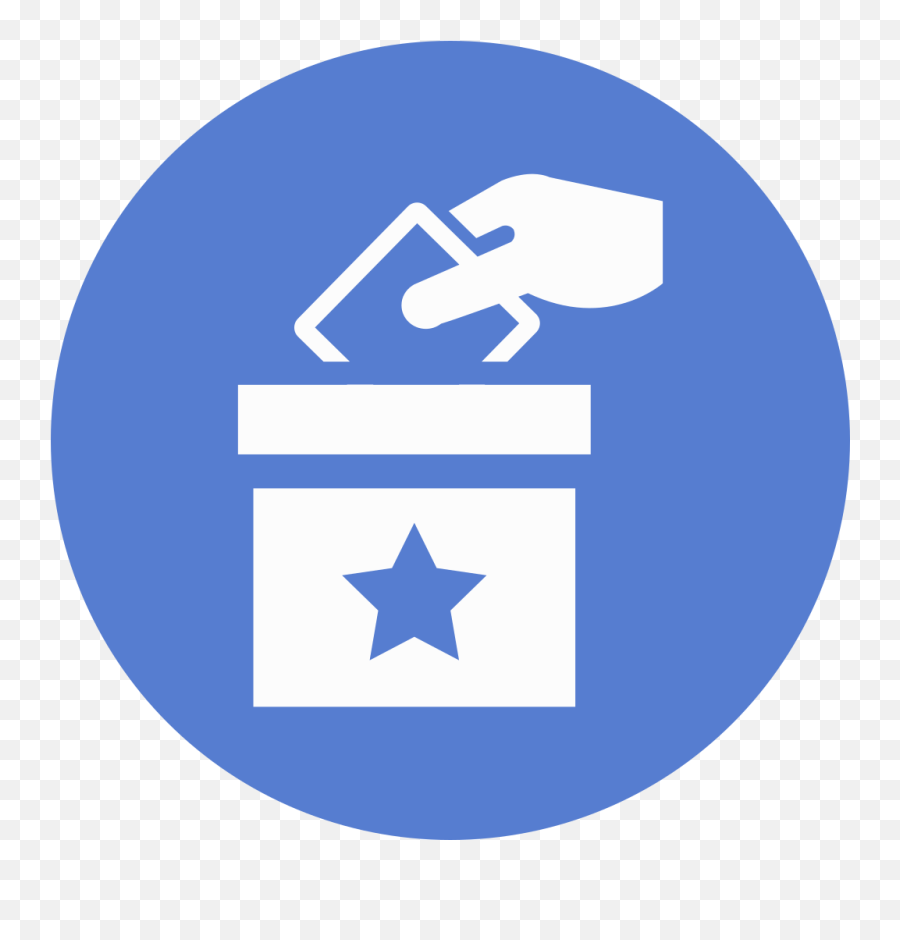 Election Polling Box Icon Circle Blue Election Iconset - Polling Icon Png Emoji,Election Emoji