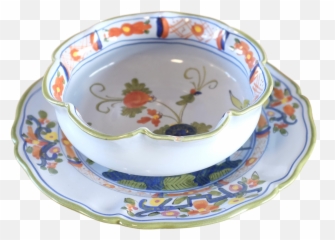 Vintage Pottery large plate hand painted ITALY Dining - Saucer Emoji