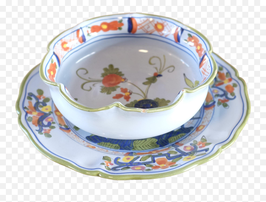 Vintage Pottery Large Plate Hand Painted In Italy Dining - Saucer Emoji,Italian Emoji Hand