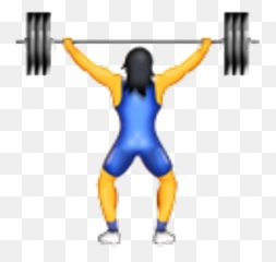 A Definitive Guide For College Kids Using Apples New Emojis - Weight Lifter Png
