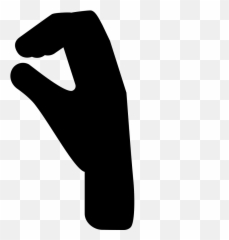 Free Pointing Finger Silhouette - Mano Agarrando Icono Png Emoji