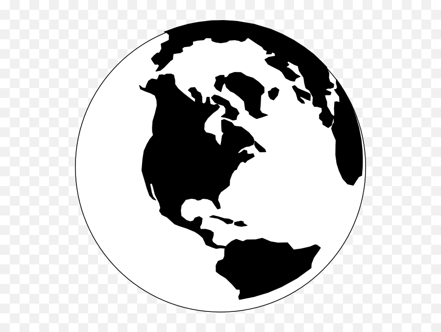 Traveling Clipart Plane Earth - Black And White World Logo Emoji,Emoji Heaven On Earth