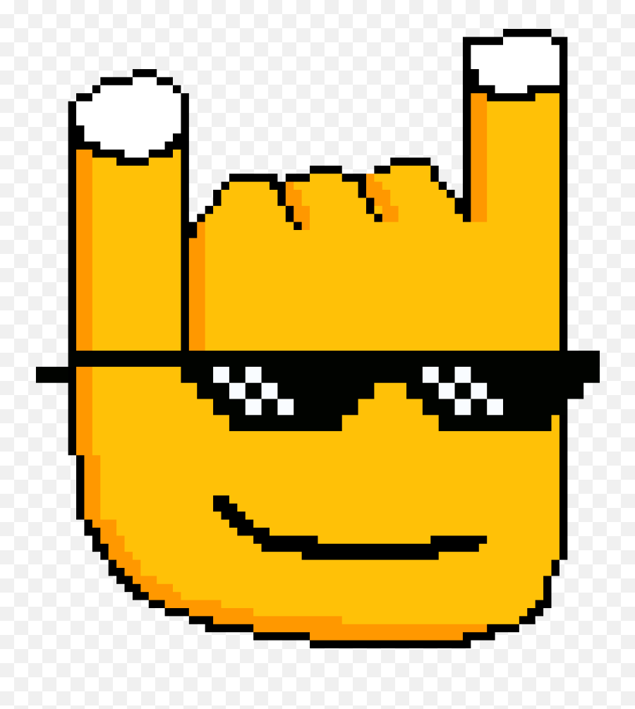 Pixilart - Mlg Gamer Emoji,Rock Emoticon
