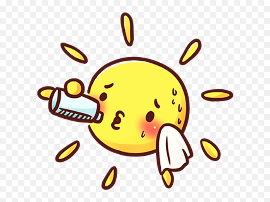 Free Png Sun - Sun Hot Cartoon Emoji,Weather Emoticon